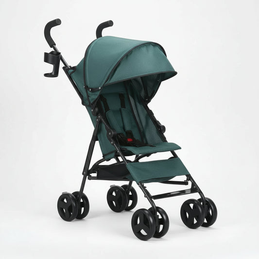 Poussette canne compacte légère verte