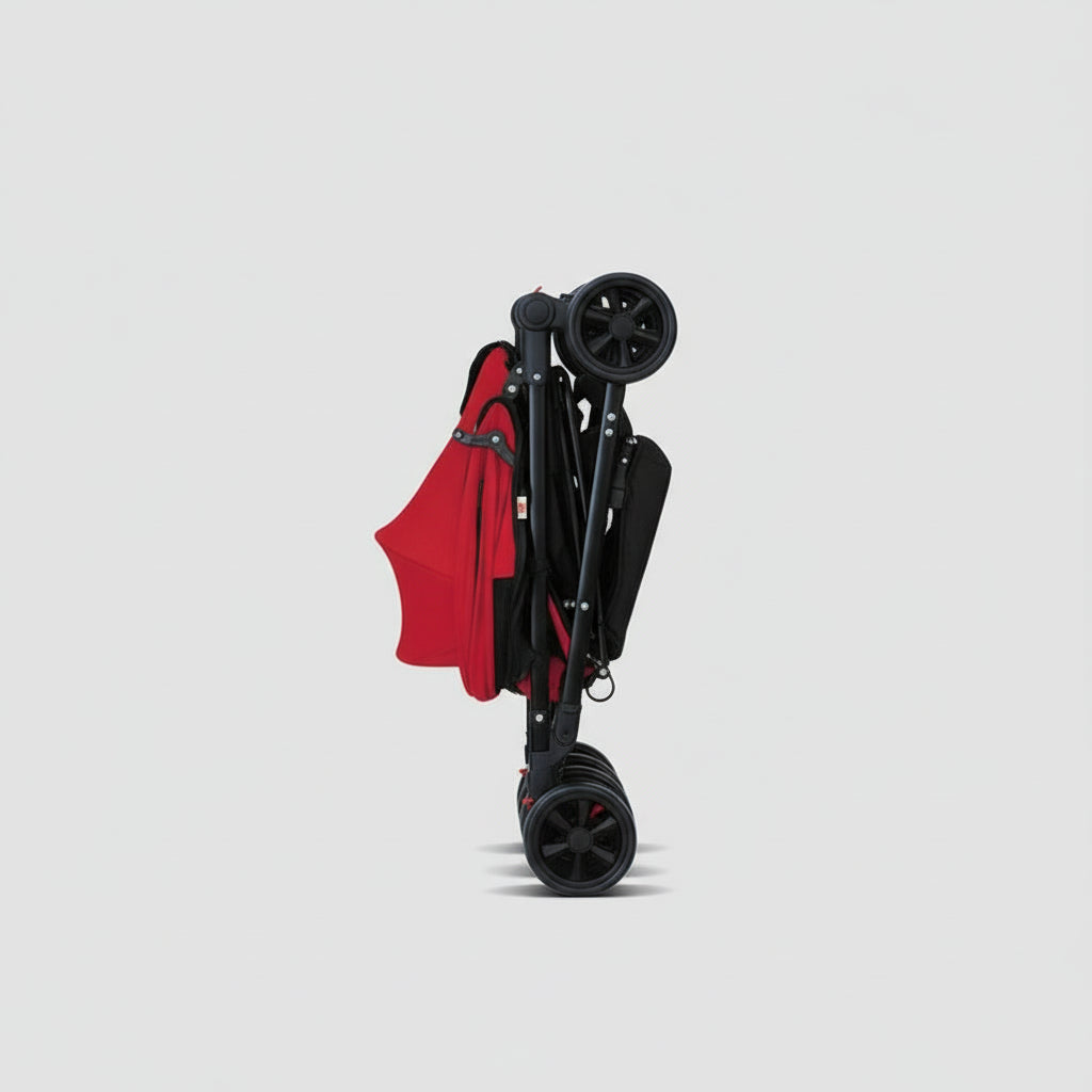 Poussette_canne_compacte_rouge_plié