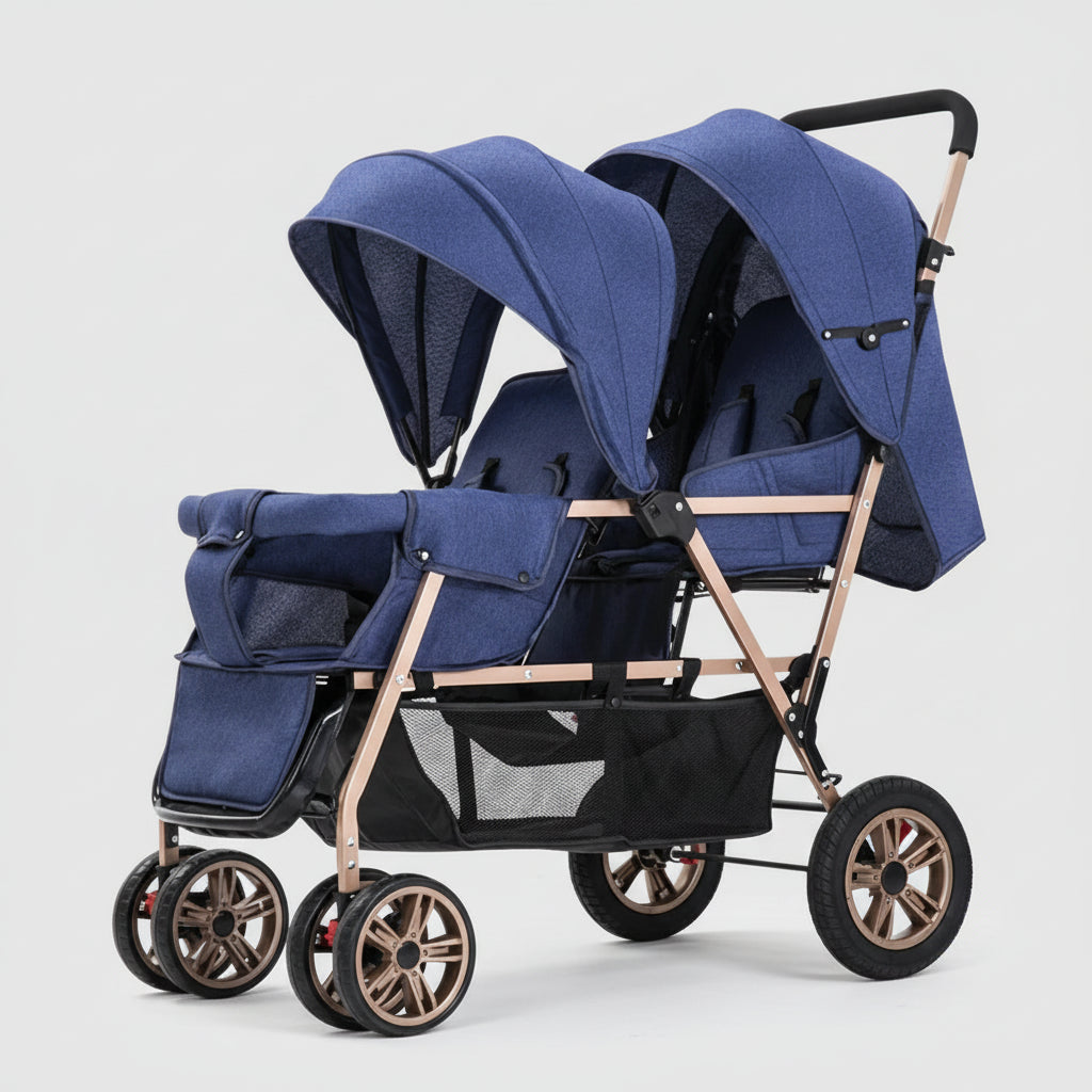 Poussette_canne_double_compacte_bleu