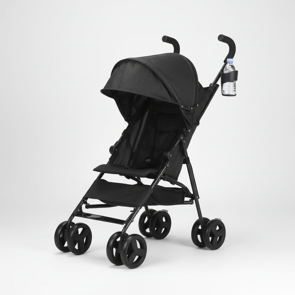 Poussette canne ultra compacte noire