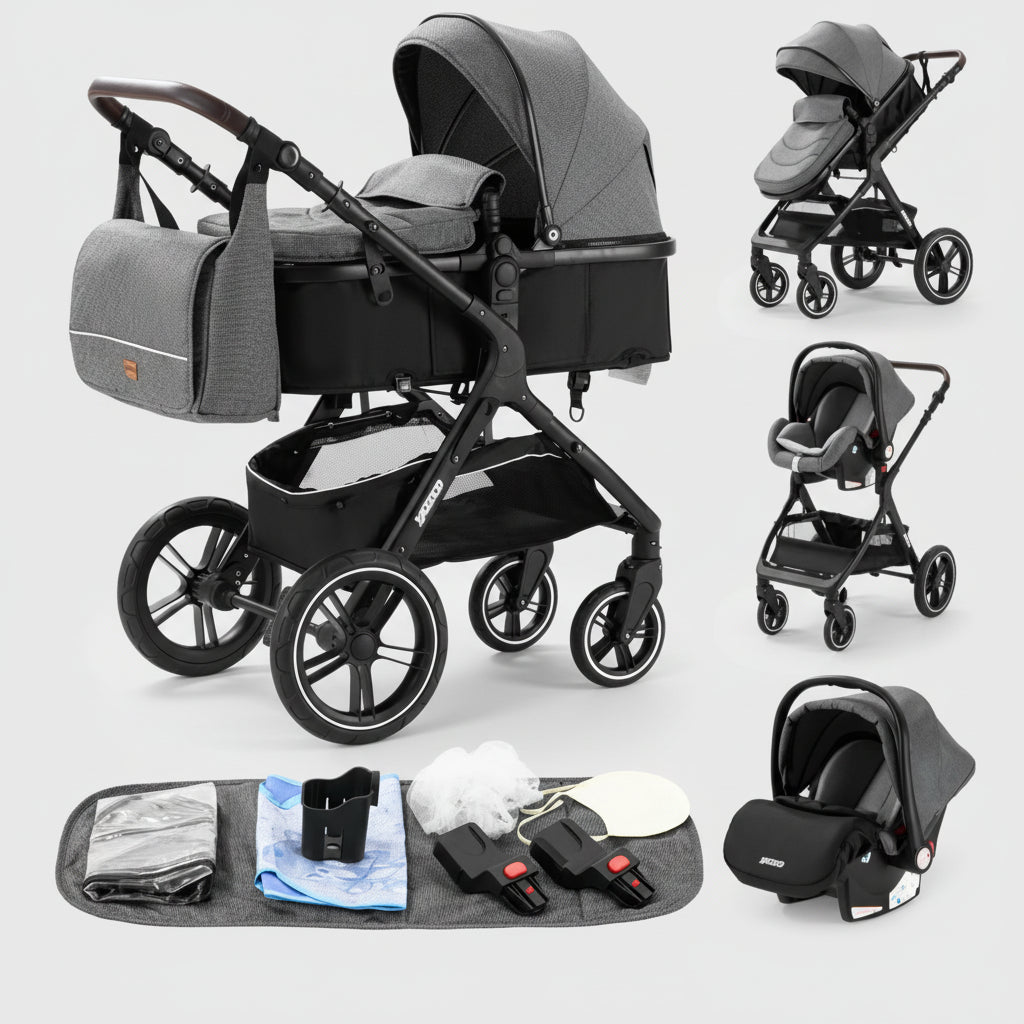 Poussette_compacte_3_en_1_grise