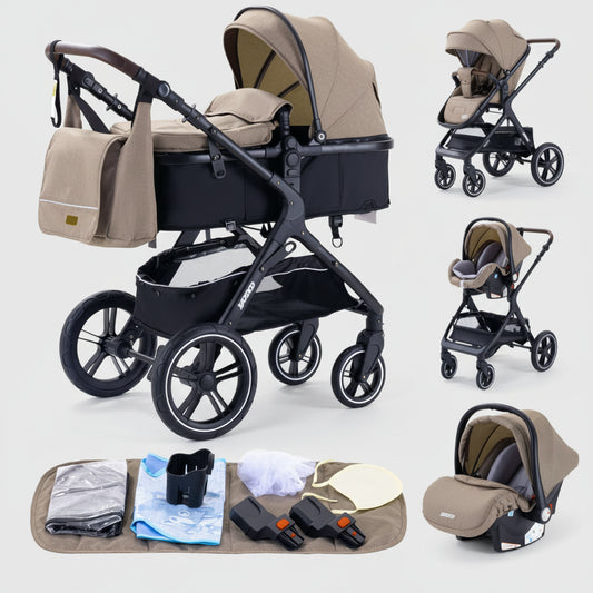 Poussette_compacte_3_en_1_marron