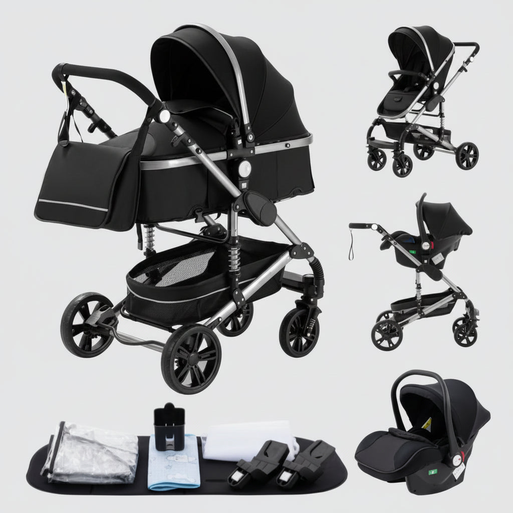Poussette_compacte_3_en_1_noire