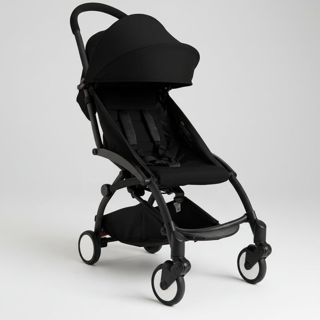 Poussette compacte avion noir