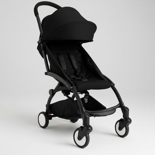 Poussette compacte avion noir