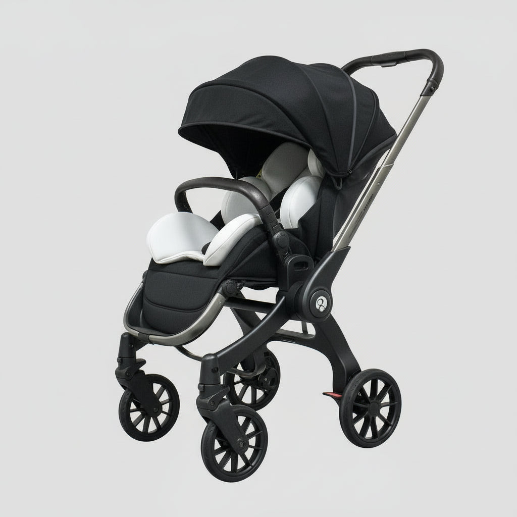 Poussette_compacte_naissance_noir_de face