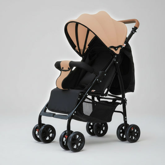 poussette à canne avec motif beige